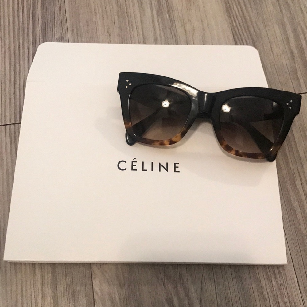 CELINE TWO TONE GRADIENT CAT EYE SUNGLASSES!